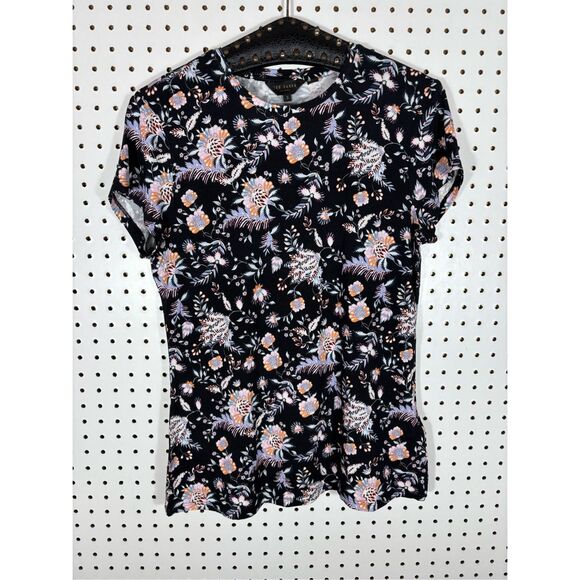Ted Baker floral print top size 3 M - Picture 1 of 4